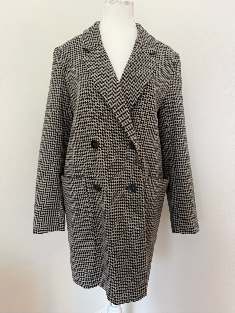 Zara Houndstooth Coat Size XS